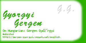 gyorgyi gergen business card